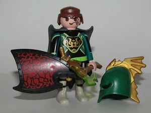 Playmobil Dragon Warrior Medieval Knight Soldier w/ green dragon helmet - C13 - Picture 1 of 6
