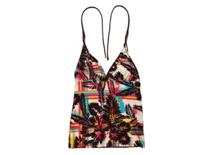 Mudd Women's Multi-Colored Embellished Halter Tankini Swimsuit Top Size Small - Picture 1 of 11