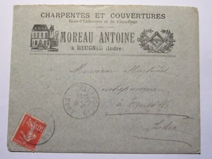 10I1 ANCIENNE LETTRE A EN TETE PUBLICITAIRE ENTREPRISE CACHET HEUGNES 1909 - Bild 1 von 2