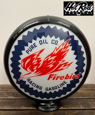 PURE FIREBIRD RACING Reproduction 13.5" Gas Pump Globe - (Black Body) - Image 1 of 3