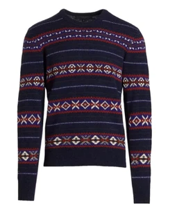 NWOT Rag & Bone Mens Multi Wesley Fair Isle Wool Crewneck Sweater Size XL - Picture 1 of 5