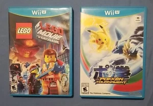 Lot Of 2 Wii U Games Pokken Tournament & Lego Movie Game, Pokemon Video Game - Picture 1 of 11