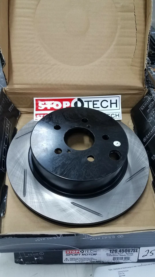 STOP TECH 126.47035SL SPORT SLOTTED REAR LEFT SIDE BRAKE ROTOR NIB - Image 1 of 3