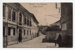 MARONE - Lago d'Iseo - Via Principale - SALUMERIA - Animata - Viaggiata - 1920 - Picture 1 of 2