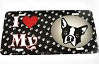 USA Boston Terrier Plaque D'Immatriculation Chiens Déco License Plate Style
