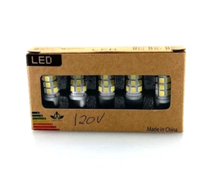 5pcs G4 LED Bulb 3W 110V 120V 39-2835 Glass+Porcelain Residential Lamp H - Picture 1 of 3