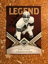 SIGNED DUB JONES 2010 PANINI LEGEND FOOTBALL CARD AUTOGRAPHED BROWNS 256/499