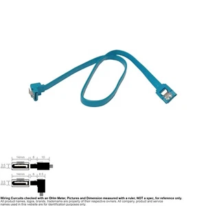 Cable SATA 7-Pin Data CD HDD SSD Drive 18" 90 Degree Right Angle Locking Clip - Picture 1 of 3