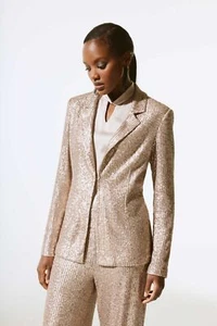 Joseph Ribkoff Blazer Jacke matt gold Pailletten Langarm 243772 - Bild 1 von 8