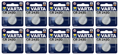 10 VARTA CR2430 Lithium Coin Batteries 6430 3V 2430 DL2430 - Image 1 of 4