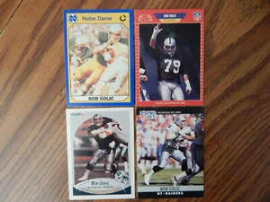 Bob Golic Lot 4 Football Cards Pro Set Fleer Raiders Notre Dame HOF - Bild 1 von 1