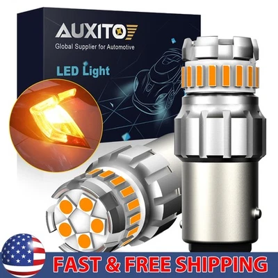 AUXITO 1157 3156 Amarillo Ámbar LED Señal de giro Bombilla Lámparas SIN ERRORES Foto 1 de 4