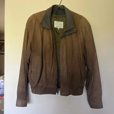 Tannery West Leather Biker Bomber Jacket Thermolite Liner 90s Vintage Size Small - Image 1 of 4