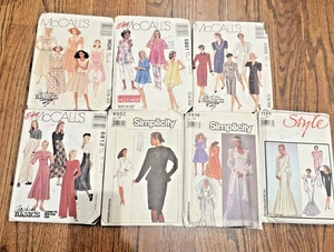 Lot Of 7 Vintage Sewing Patterns McCalls, Simplicity And Style 90’s Y2K 10-14 - Picture 1 of 8