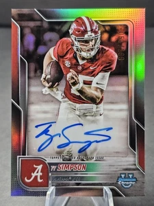 2025 Bowman U Chrome Ty Simpson #BCA-TS Refractor Auto #'d 53/299 Alabama  - Bild 1 von 4