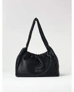 Ermanno Scervino Woven Leather Shoulder Bag Women Black - Picture 1 of 3