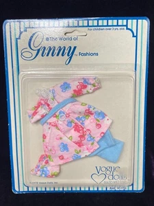 The World Of Ginny Vogue Dolls 1978 pijama floral rosa pantalones azules para muñeca de 8" - Imagen 1 de 5