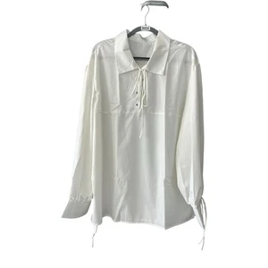 Mens Medieval Pirate Shirt Renaissance Mercenary Halloween Drama Stage Tee Tops - Picture 1 of 14