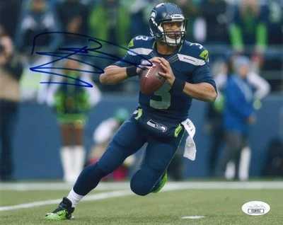 Russell Wilson Signed Autograph 8x10 Photo - Seattle Seahawks Legend w/ JSA COA - Image 1 of 3