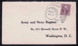 USS Dobbin - 1934 Commercial Cover - Picture 1 of 2