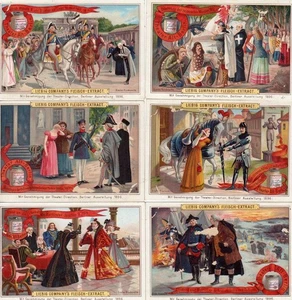 1896 COMPLETE SET/6 LIEBIG EXTRACT OF MEAT TRADE CARD*THEATRE OLD BERLIN*2*S498 - Picture 1 of 4
