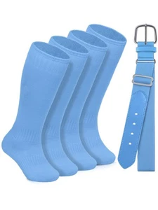 Toddler Baseball Socks and Belt Combo Set Cotton Youth Baseball Softball Sock... - Picture 1 of 4