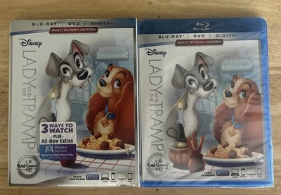 Lady and the Tramp (Blu-ray/DVD,2018,2-Disc) NEW Authentic Disney US - Image 1 of 4