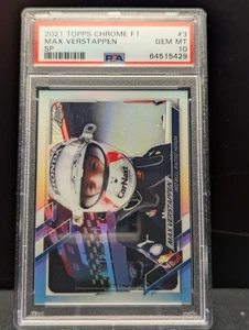 2021 Topps Chrome F1 Max Verstappen #3 SP Variazione Rifrattore PSA 10 - Foto 1 di 2