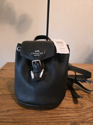 Coach NWT Amelia Backpack Leather Black Convertible  - Image 1 of 2