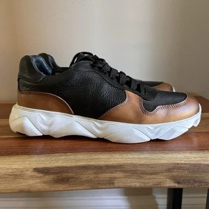 Sneakers SVL brasiliane in pelle nero marrone scarpe comode uomo 8,5 scarpe da ginnastica usate in ottime condizioni - Foto 1 di 11