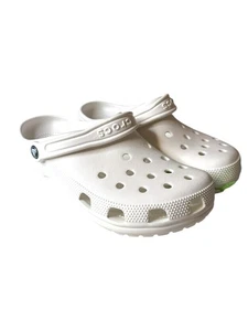 Crocs NEU weiß klassische bequeme Clogs mit Kroko-Band Herren 8 Damen 10 " - Bild 1 von 8