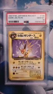 1999 Pokemon Japanese Rocket Dark Jolteon PSA 10 - GEM MINT! - Picture 1 of 2