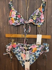 Agua Bendita XL Rosie Dreaming Beaded Floral Bikini Set NWT - Picture 1 of 16