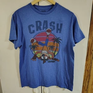 Crash Bandicoot Adult T-Shirt - Bandicoot doing Headstand in Circle - Picture 1 of 4