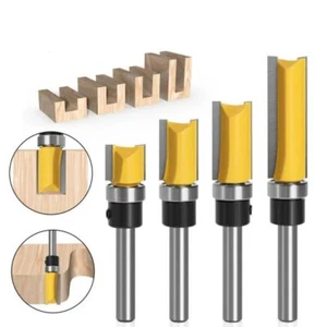 1/2" 6.35mm Shank Flush Trim Straight Router Bit Bearing Milling Cutter Tool - Picture 1 of 19