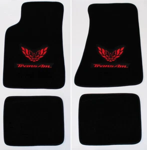 NEW! Carpet Floor Mats 1982-2002 PONTIAC FIREBIRD Trans Am Embroidered Logo RED - Bild 1 von 12
