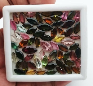 Natural Multi Tourmaline Marquise Cut Loose Gemstone 21 Pcs 4.50*9-6*12 MM 15 CT - Picture 1 of 5