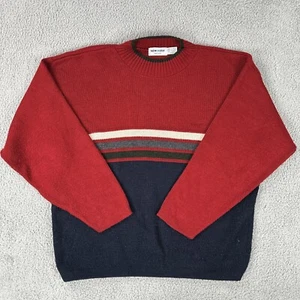 Vtg 90's New Era Striped Sweater Men XL Multi Color Heavyweight Acrylic USA Made - Picture 1 of 14
