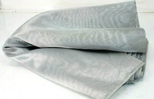 11+ Yards Organza Silver Translucent Fabric 58" Wide 100% Polyester  - Picture 1 of 2