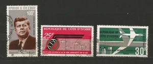 Côte-d'Ivoire 1963/66 3 timbres poste aérienne oblitérés /TR1610 - Picture 1 of 1