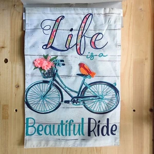 Evergreen Everlasting Impressions Leinwand Flagge schöne Fahrt Fahrrad 18 x 12 Zoll - Bild 1 von 11