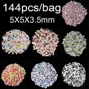 144x 25g 5X5X3.5mm Mix-color Square Ceramics Mosaic Tiles DIY Wall Art Crafts #s - Picture 1 of 15