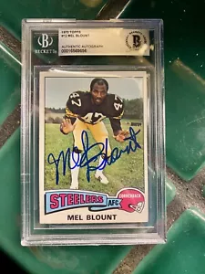 1975 Topps Mel Blount Rookie #12 Autographed Signed Beckett - Steelers Rc - Picture 1 of 1