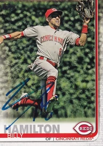BILLY HAMILTON SIGNED AUTO'D 2019 TOPPS CARD 164 CINCINNATI REDS CHICAGO CUBS - Picture 1 of 3