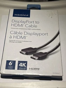 Insignia 1.8m (6 ft) Mini DisplayPort / Thunderbolt to 4K HDMI Cable NS-PD06512 - Bild 1 von 2