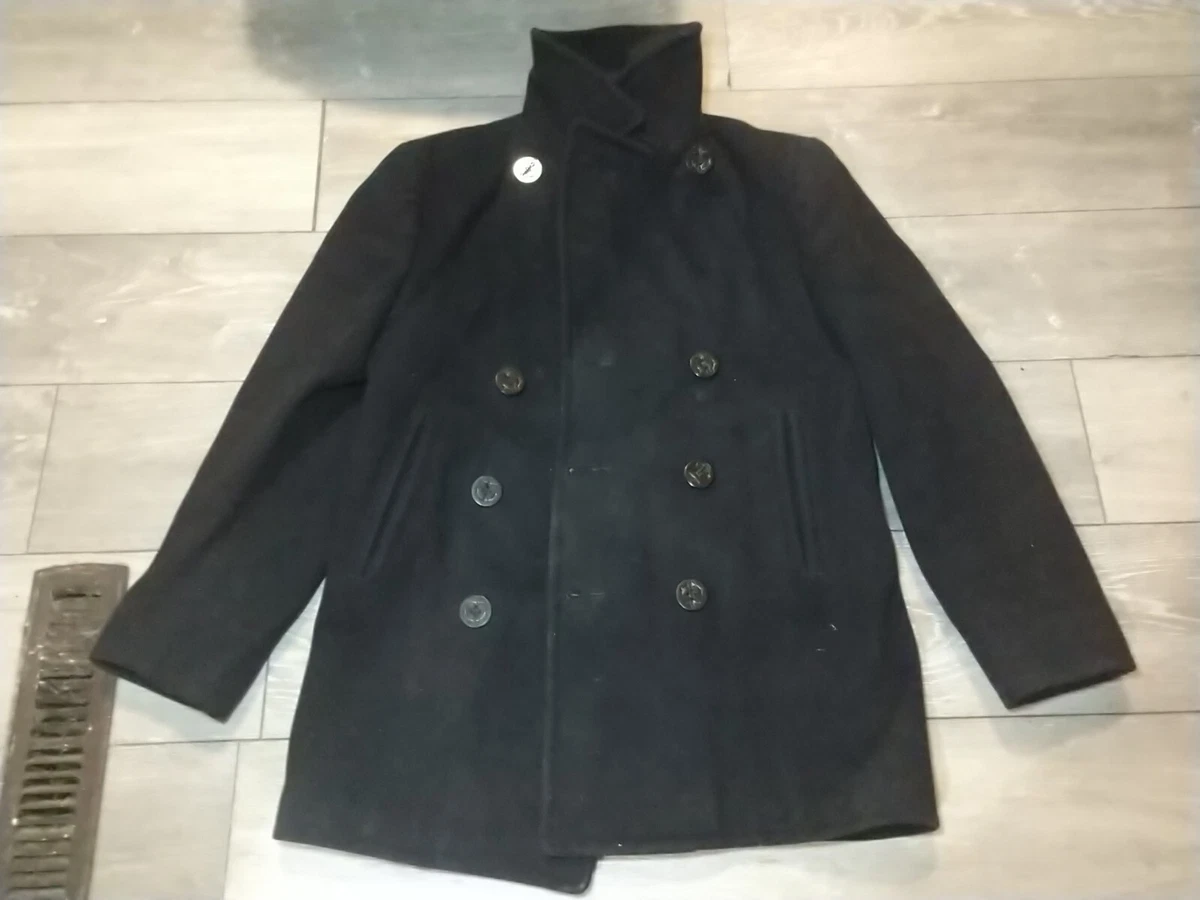 Vintage Navy Pea Coat In Original Ww2 Collectible Us Uniforms for