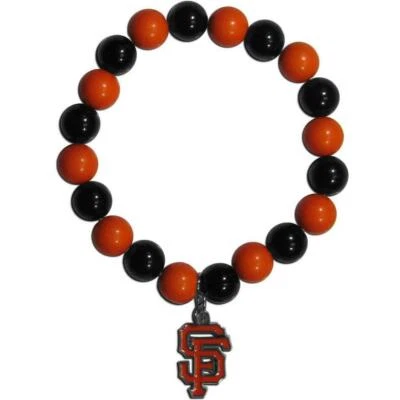 Berloque de metal esmaltado pulseira elástica de contas de fã San Francisco Giants joias da liga principal de beisebol - Imagem 1 de 3