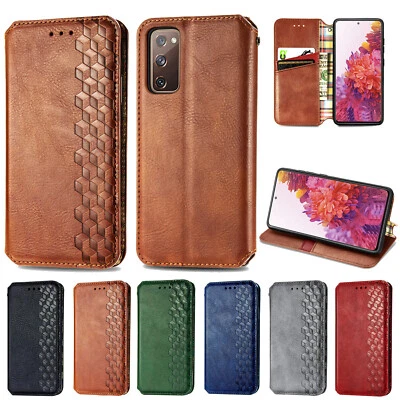 For Samsung S21 Ultra Note20 S20 FE S10 S9 Luxury Leather Flip Wallet Case Cover - Image 1 of 4