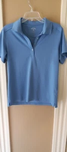 Callaway Polo Shirt Womens Large Blue Golf Casual Active Pullover Top - Picture 1 of 5