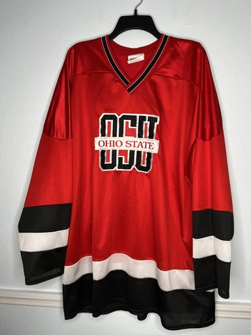 Crable Sportswear Ohio State Hockey Jersey Mens XL Vintage 90s Buckeyes Mesh Cover